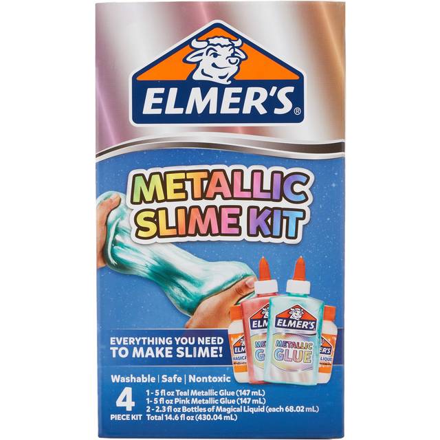 Elmers Metallic Slime Kit | Slime Supplies Include Elmers Metallic Glue  Elmers Magical Liquid Slime Activator  4 Piece Kit