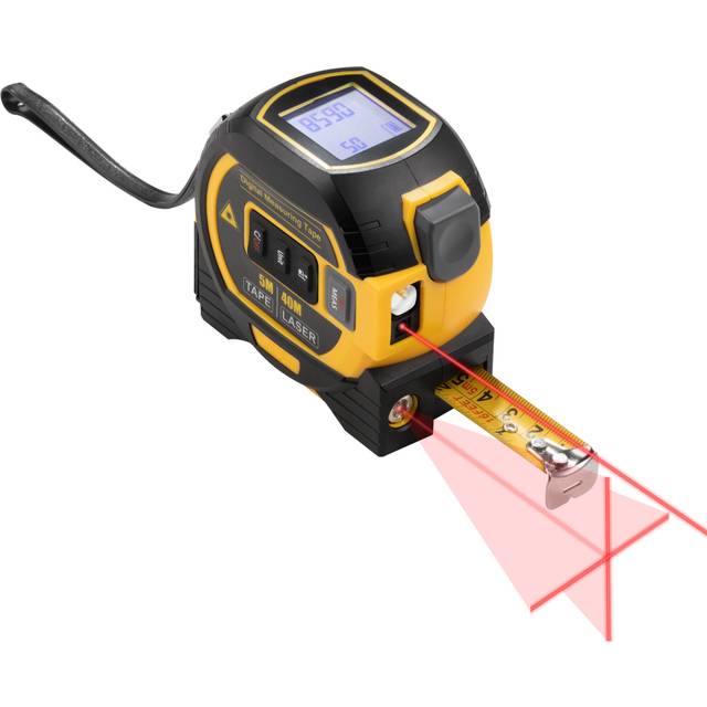 40m Digital Laser & 5m Retractable Tape Measure