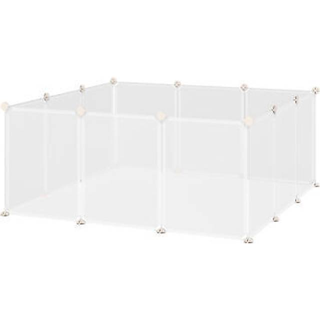 PawHut Pet Playpen DIY Small Animal Cage 12 Panels for Hedgehog Bunny Chinchilla