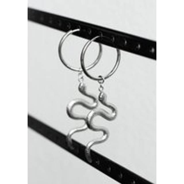 Wildcat - Big Snake Hoops (Pair) Silver - Earrings - grey - Onesize - Steel 316L,Metal