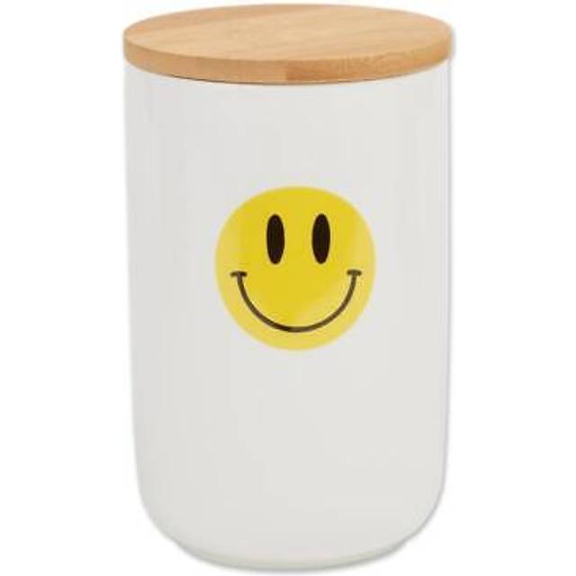 Bone Dry ceramic Pet collection Treat canister 4x6.5 Smiley Face