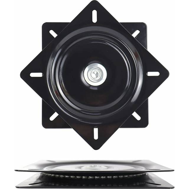 2Pack 8 Inch Lazy Susans Turntable Bearings Swivel Zinc Plate  Black Square Lazy Susan Hardware  Heavy Duty Lazy Susan Replacement Parts for Table  Ch