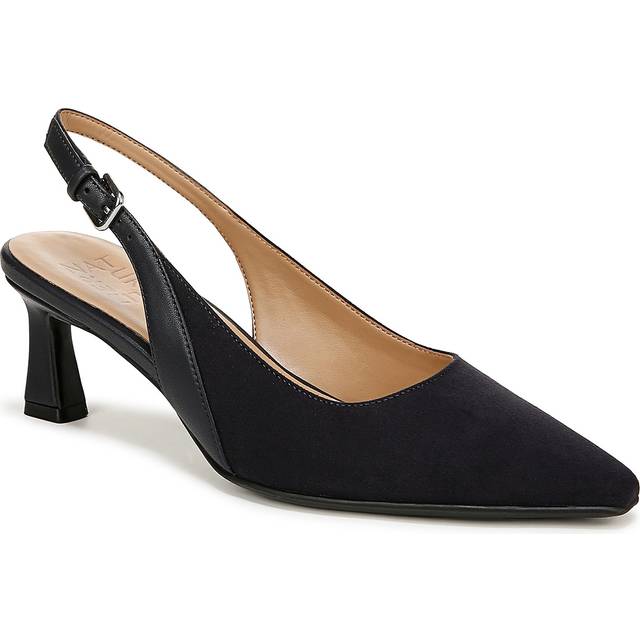 Naturalizer Tansy Slingback Dress Shoe Shoes, French Navy Microfiber &amp; Faux Leather, 8.0M Strap