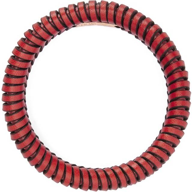 Loewe Mens Fuchsia Paula&#8217;s Ibiza Interlocking Braided-leather Bangle 1 Size - FUCHSIA