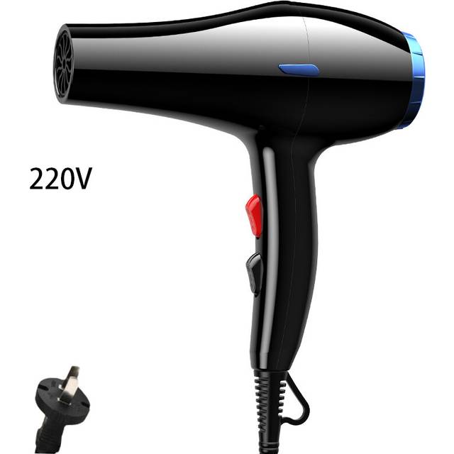 (Black) Fashionable Hair Dryer Blackgray High Power And Wind Speed Household 220v