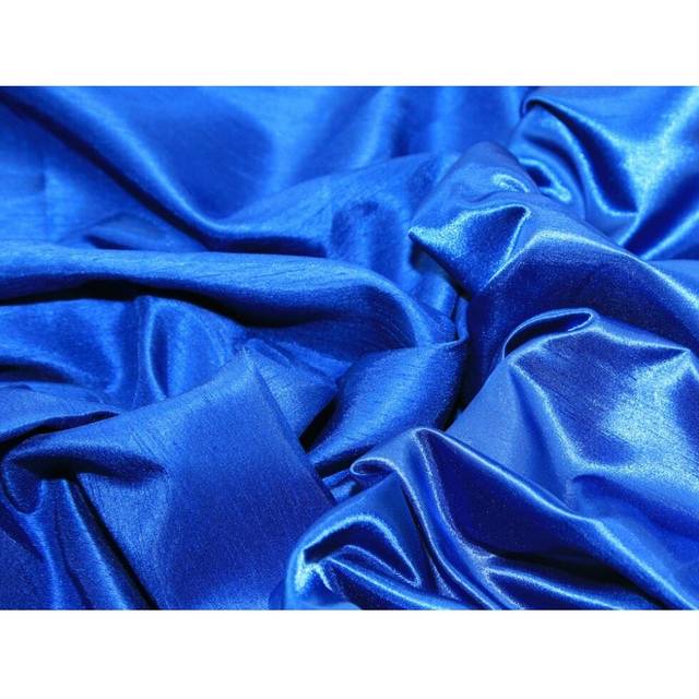 Deadstock Satin Back Dupion Fabric Royal Blue