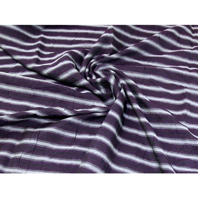 Deadstock Crinkle Shirting Fabric Plum