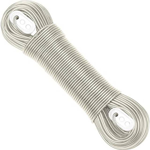 ?The Strongest? Steel Washing Line by Smith?s? (Transparent, Size 50m/164ft) | Super Strong, Lifelong, Heavy-Duty Outdoor & Indoor Clothesline | Rot,