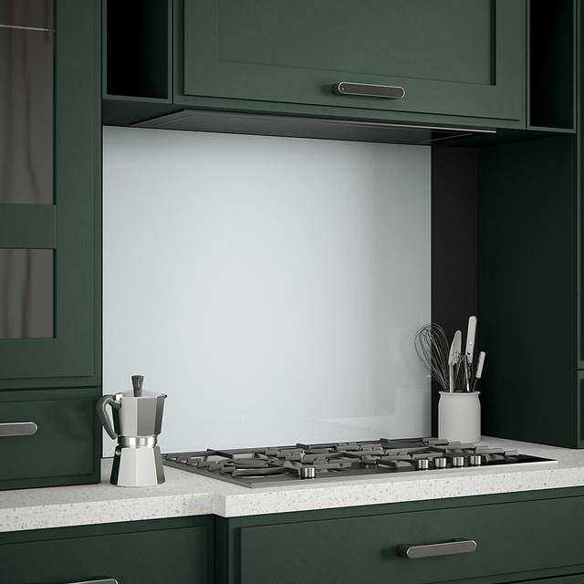 Splashback 0.6cm White Mist Thick Kitchen Glass 75 x 90cm - Splash|Back - 90 x 75cm