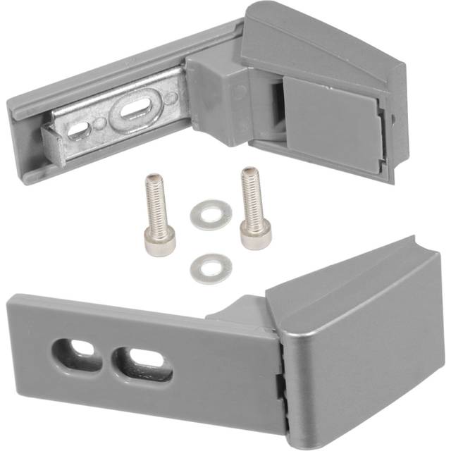 Door hinge for liebherr fridge freezer refrigerator pair hinges + fixings silver