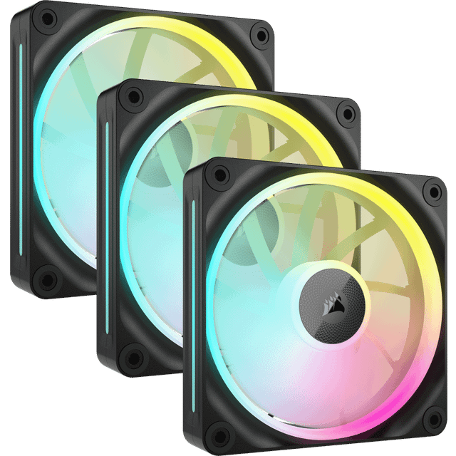 CORSAIR iCUE Link LX RGB Series 120 mm Case Fan - RGB LED, Triple Pack, Black
