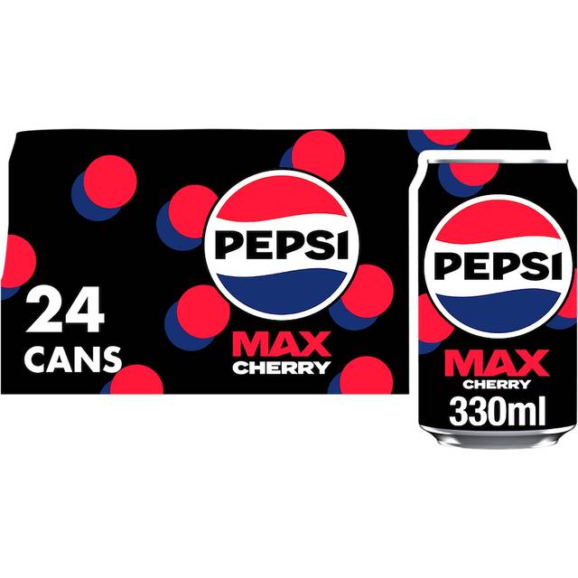 Pepsi Max Cherry No Sugar Cola Cans 24 x 330ml