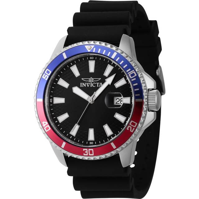 Invicta, Watches, male, Black, ONE SIZE, Diver Analog Watch with Silicone Strap