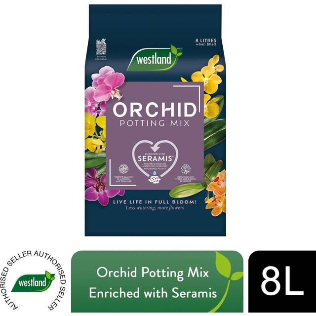 Westland Orchid Potting Mix Peat Free Enriched with Seramis, 8 Litre