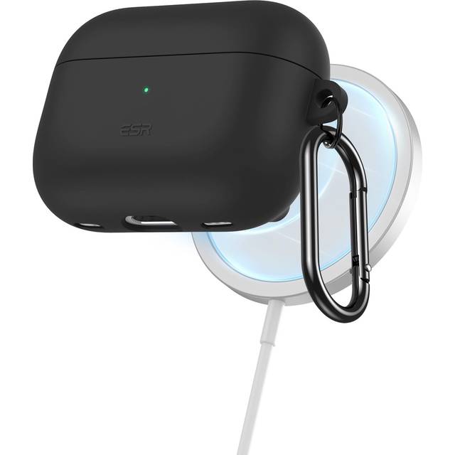 ESR Fodral för AirPods Pro 2 (2023/2022/2019), med HaloLock, kompatibelt med AirPods Pro 2:a/1:a generationen (USB-C/Lightning-kabel), stöder magnetisk laddning, synlig statuslampa, svart