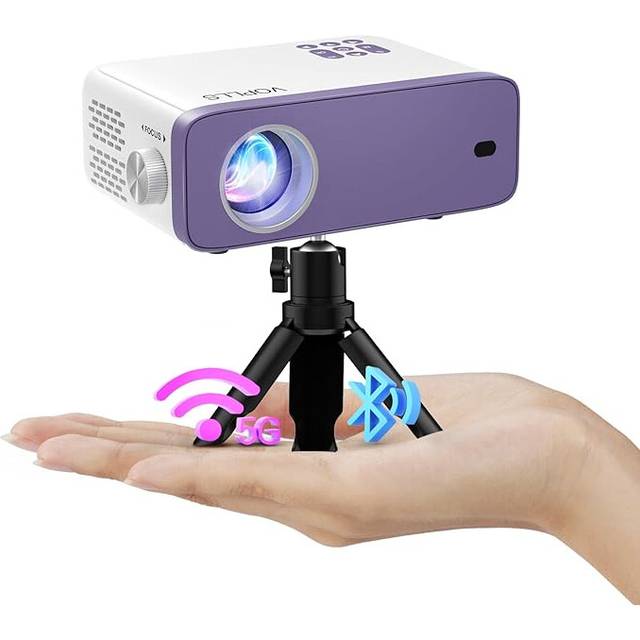 Mini Projector, VOPLLS WiFi Bluetooth 1080P Full HD Projector Portable
