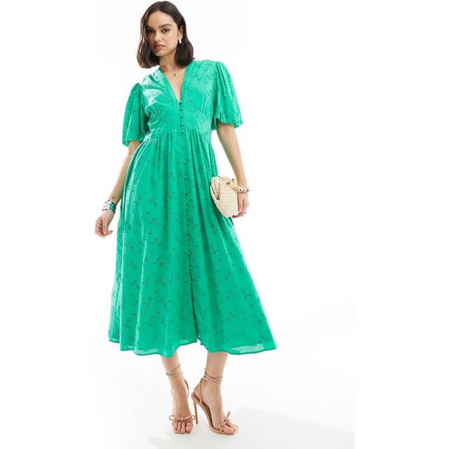 Nobody's Child Green Midi Dress - 10