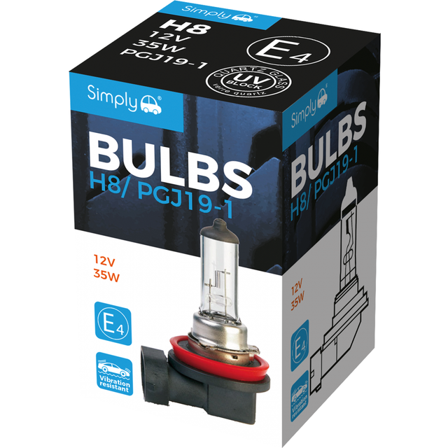 SIMPLY CAR S708 H8 12V 35W Boxed Bulb - S708- you get 18