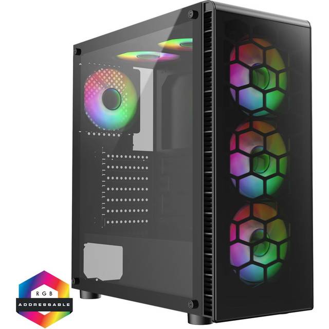 CiT Raider Mid Tower Gaming Case - Black