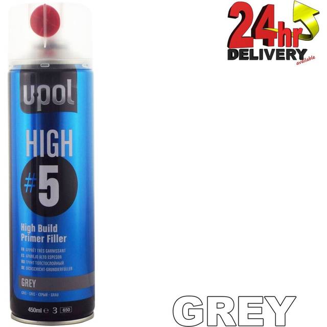 U-pol High5 1k Ready For Use Grey High Build Paint Primer 450ml Can Upol