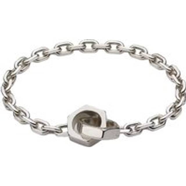 Gucci Trademark Sterling Silver Chain Bracelet - 19cm