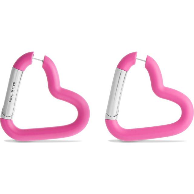 Balenciaga Love Clip Earrings - Pink - Women's - Aluminum, Brass
