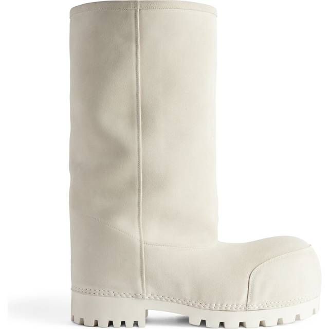 Balenciaga Alaska Fur High Boot - White - Women's - 7 - Calfskin