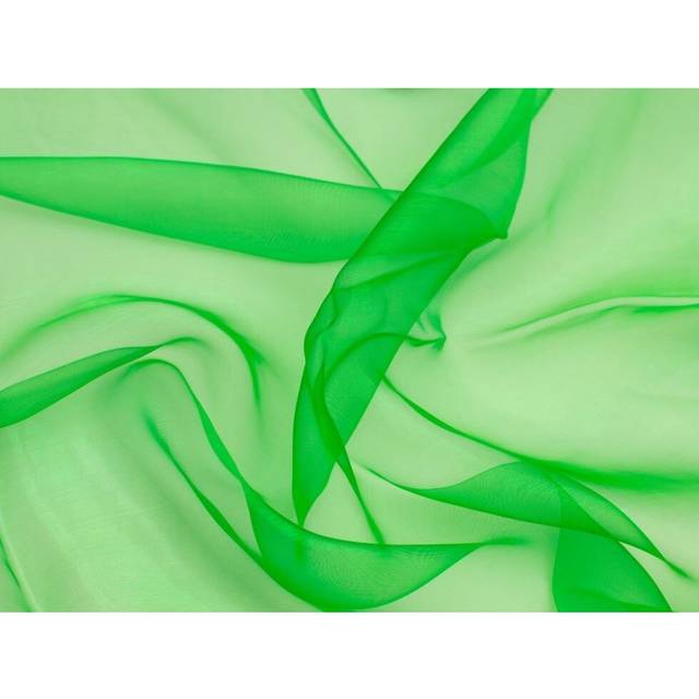 Minerva Core Range Sheer Organza Fabric Bright Green
