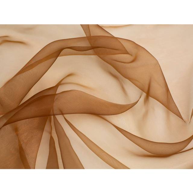 Minerva Core Range Sheer Organza Fabric Brown
