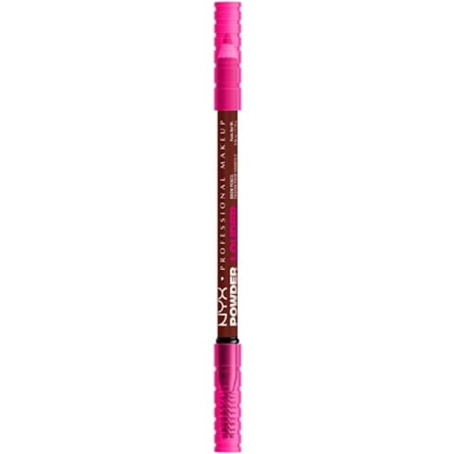 NYX Professional Makeup Powder Louder Ögonbrynspenna med borste Skugga Black Cherry 1 st.