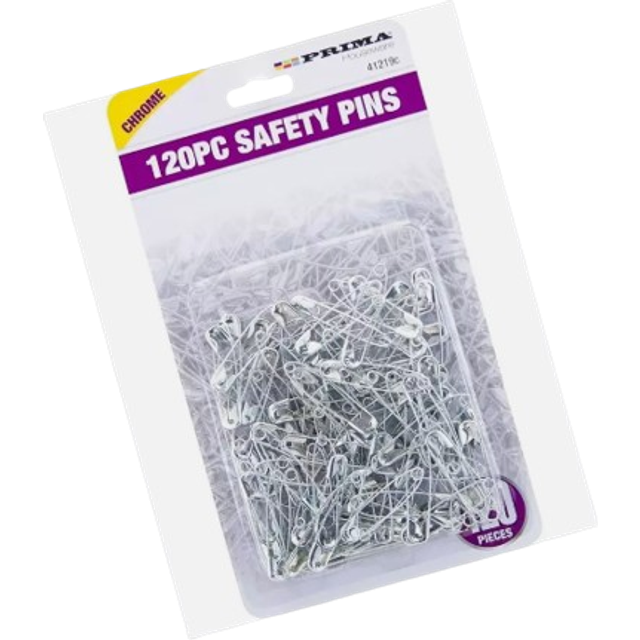 Safety pins metal silver medium sewing craft dressmaking diy 120pc