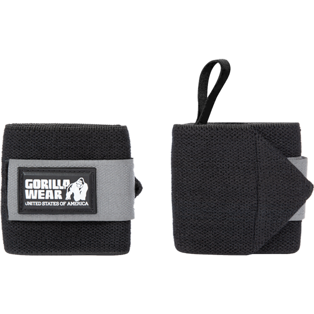 Gorilla Wear Gear Wrist Wraps Basic, Black/Grey