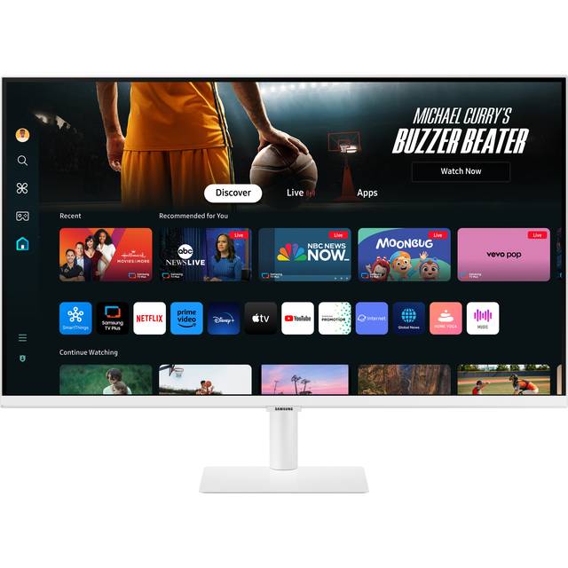Samsung Smart Monitor M7 S32DM702 32" 4K UHD-skärm, vit
