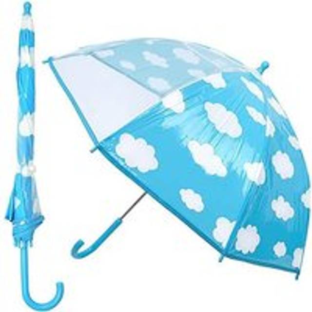 KAV Kids Transparent School Umbrella Boys and Girls-Design Parasol (Cloud)