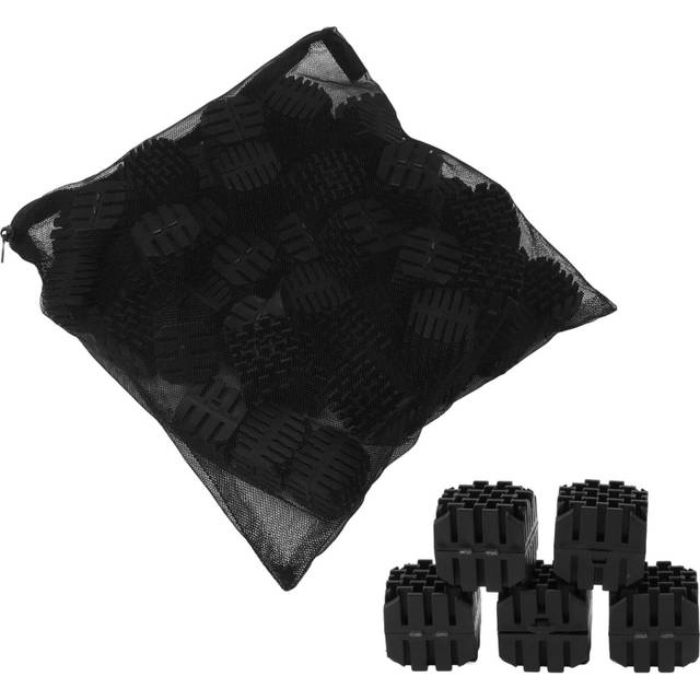 50Pcs Bio Balls Filter Media Bulk with Mesh Bag for Outdoor Ponds Aquarium Filter Square
