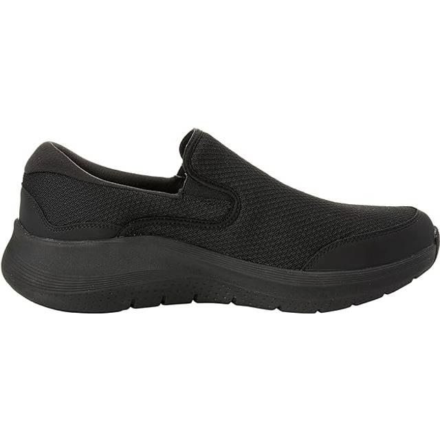 Skechers herr Arch Fit 2.0 Vallo Slip-On, Svart nätläder, 47.5 EU