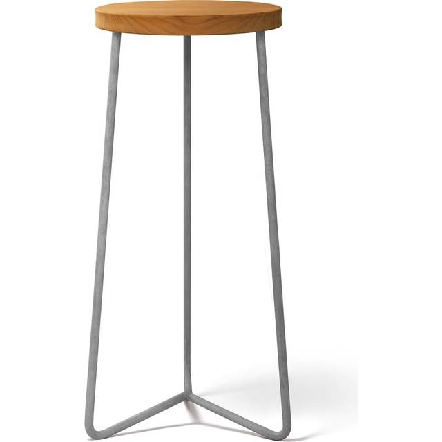 Grythyttan Stålmöbler V-1 stool Teak-63-hot-dip galvanized steel stand