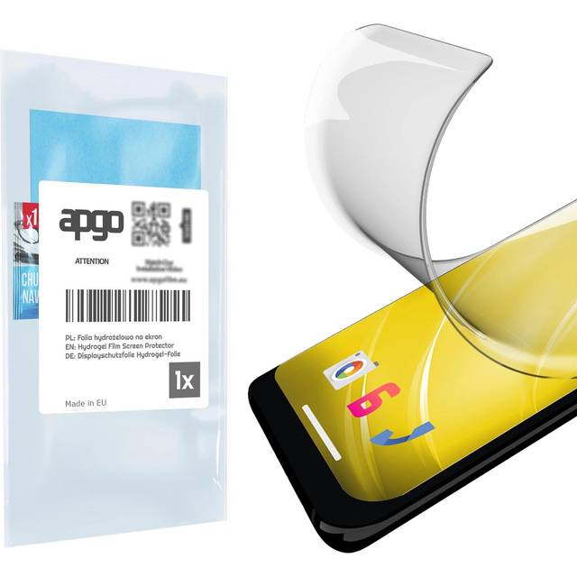 apgo Hydrogel Ultra-Clear Screen Protector for Motorola Moto G24, Hydrogel Film, Flexible, Soft TPU with positioning layer easy installation