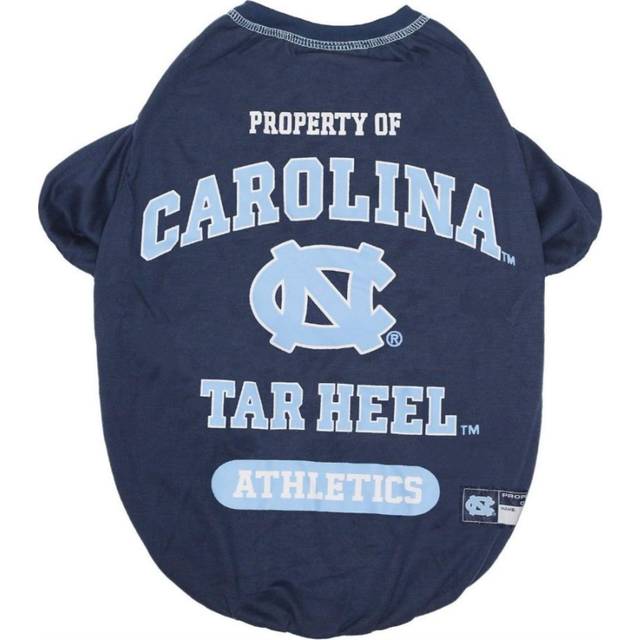 Pets First Collegiate NORTH CAROLINA TAR HEELS Dog T-Shirt  Small. - Licensed Shirt for Pets Team Colored with Team Logos.- Premium Stretchable Materi