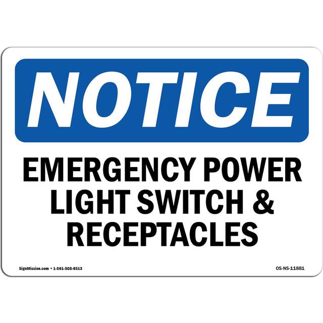 SignMission OS-NS-A-710-V-12171 7 x 10 in. OSHA Notice Sign - ESD Sensitive Area Smocks Must