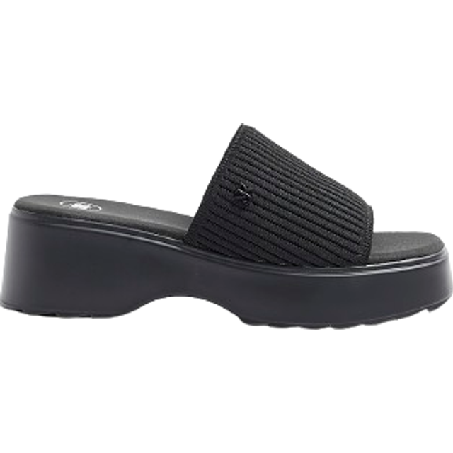 River Island Womens Black Knit Flatform Sandals - 5