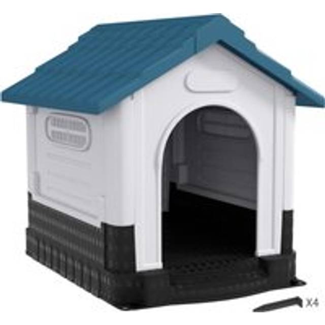 PawHut Dog Kennel for Outside, for M and L Dogs, 101 x 88 x 99cm, Blue