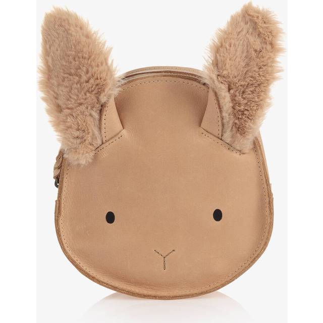 Donsje Girls Beige Leather Bunny Backpack (15Cm)