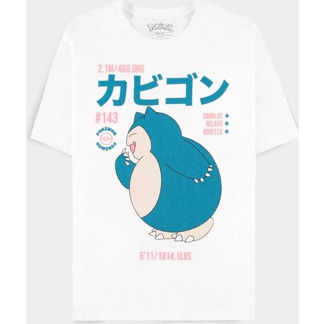 Pokémon - gaming T-Shirt - Snorlax - XS to M - for Women - white