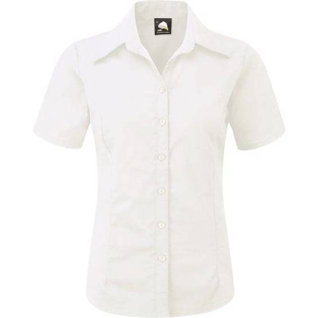 ORN Classic Oxford Short Sleeve Blouse 5550 White 8 Colour: White, Siz
