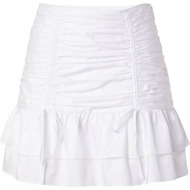 Guess, Kjol, Dam, S, Kort vit kjol med kontrastdetaljer - white (S)