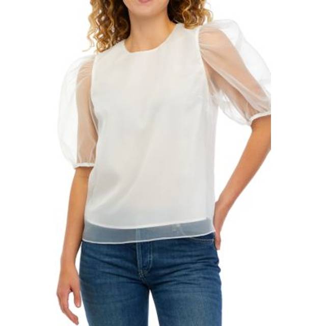 English Factory Organza Mesh Blouse