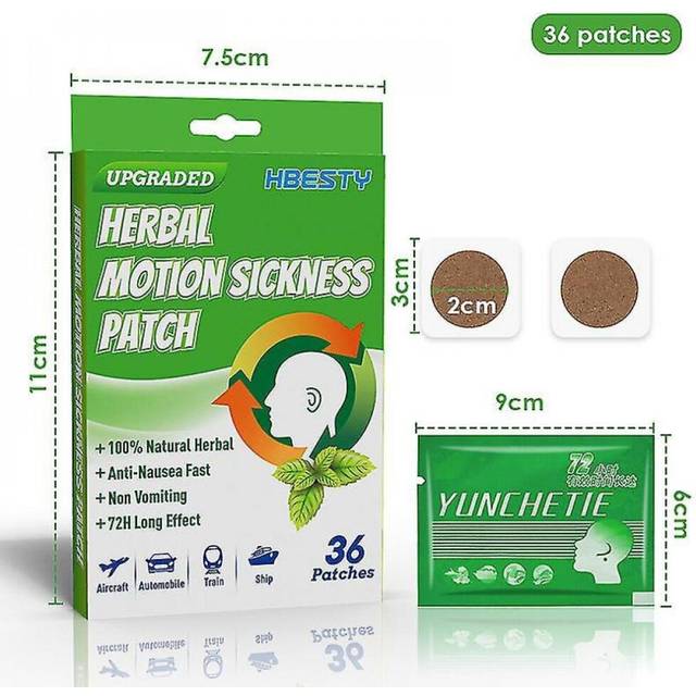 Herbal Motion Sickness Patch Fast Acting Behind Ear Dizziness Anti-nausea For Kids Adult Herbal Plaster Health Care