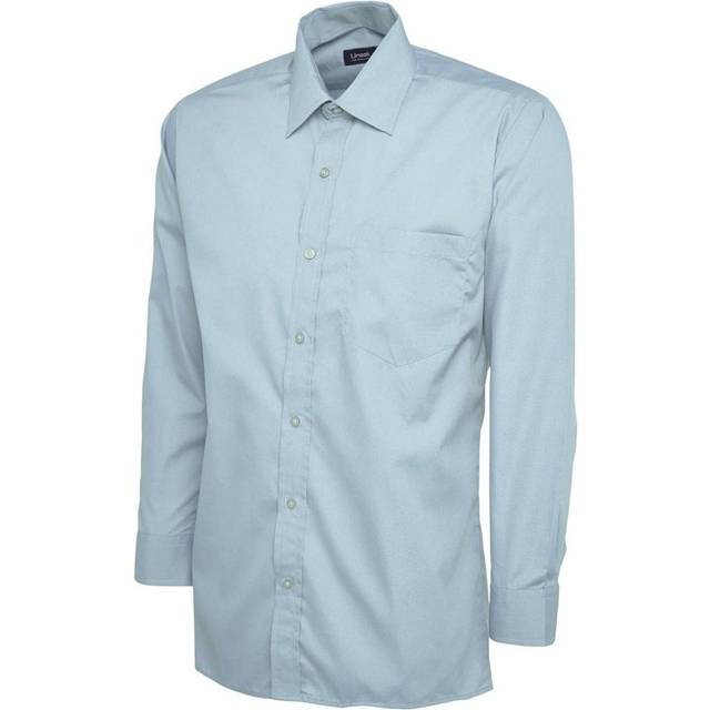 Uneek Mens Poplin Full Sleeve Shirt UC709 Colour: Light Blue, Size: 16