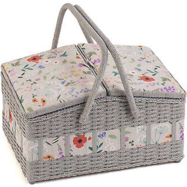 Hobby Gift Red Wildflowers Hamper Sewing Box